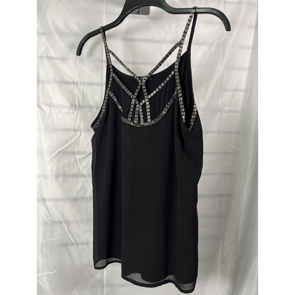 XOXO Black Embellished Spaghetti Strap Tank‎ Top Size Medium